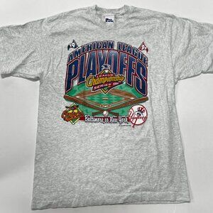 Pro Player 1996 MLB Playoffs T-Shirt Men Large Orioles Yankees Single Stitch VTG